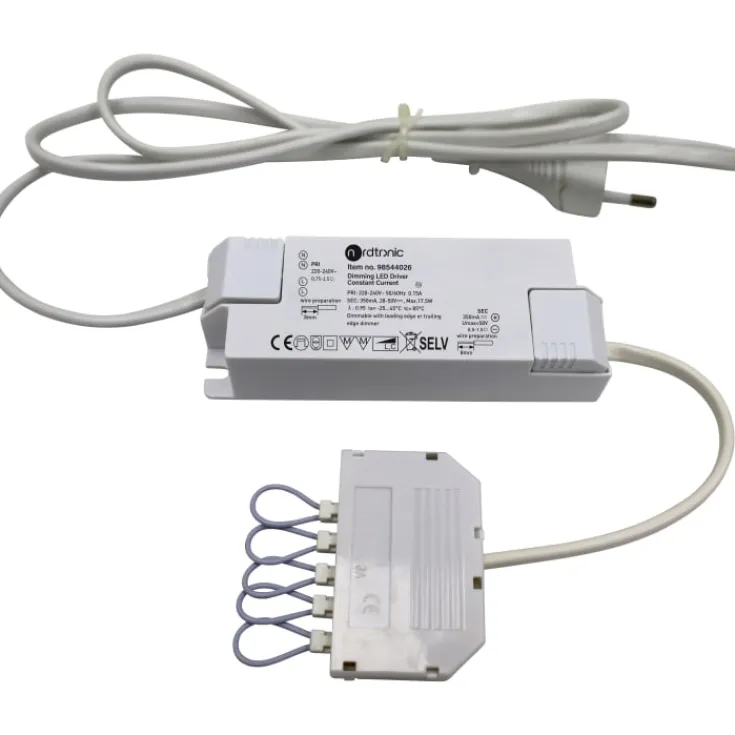 Best LED driver 350mA, 10-17W, dæmpbar Transformere & Drivere|Nordtronic