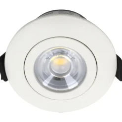 Low Profile Flexible indbygningsspot, driver, Ø5,5 cm, hvid, Nordtronic