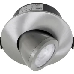 Online Low Profile Flexible indbygningsspot, kip, Ø7,5 cm, børstet alu, Indbygningsspots|Nordtronic