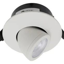 Clearance Low Profile Flexible indbygningsspot, kip, Ø7,5 cm, hvid, Ø Nordtronic