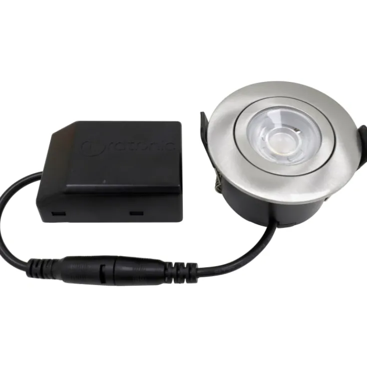 Best Low Profile Flexible indbygningsspot, Ø5,5 cm, børstet alu, Indbygningsspots|Nordtronic