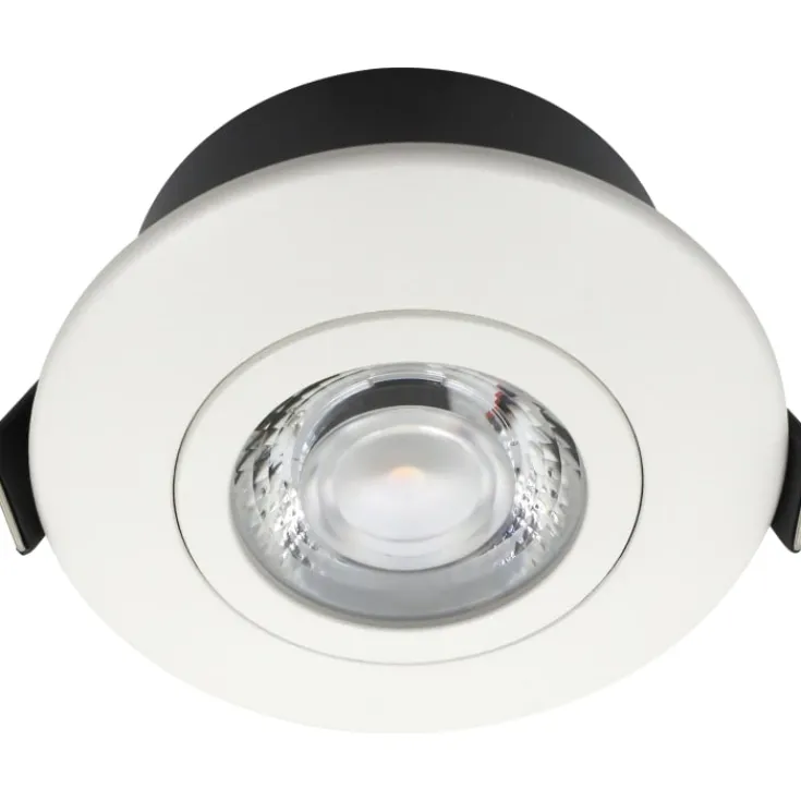 Low Profile Flexible indbygningsspot, Ø7,5 cm, hvid, Indbygningsspots|Nordtronic