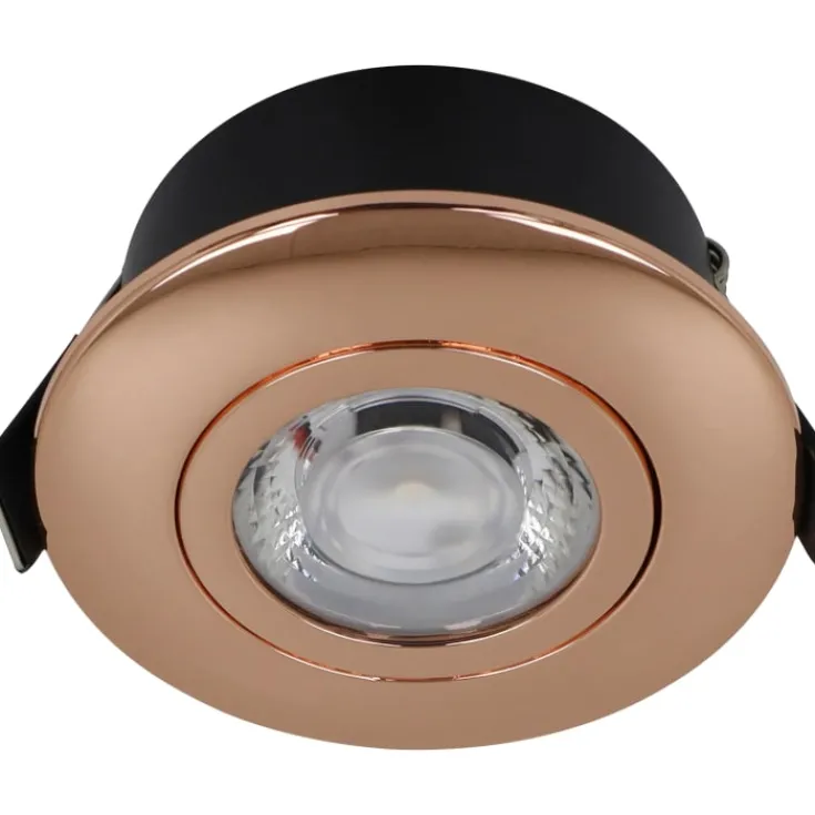 Discount Low Profile Flexible indbygningsspot, Ø7,5 cm, kobber, Nordtronic