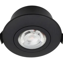 Online Low Profile Flexible indbygningsspot, Ø7,5 cm, sort, Nordtronic