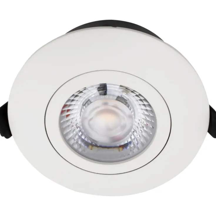 Low Profile Flexible indbygningsspot, Ø8,3 cm, hvid, Nordtronic
