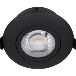 Discount Low Profile Flexible indbygningsspot, Ø8,3 cm, sort, Nordtronic