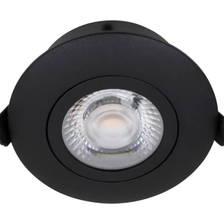 Discount Low Profile Flexible indbygningsspot, Ø8,3 cm, sort, Nordtronic