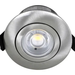 New Low Profile Flexible udendørs indbygningsspot, driver, Ø5,5 cm, børstet alu, Nordtronic|Udendørs Spots
