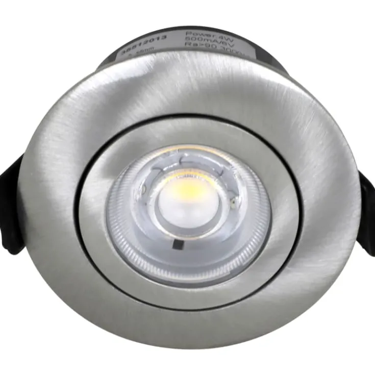New Low Profile Flexible udendørs indbygningsspot, driver, Ø5,5 cm, børstet alu, Nordtronic