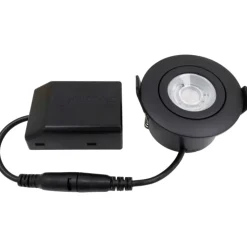 Outlet Low Profile Flexible udendørs indbygningsspot, driver, Ø7,5 cm, sort, Udendørs Spots