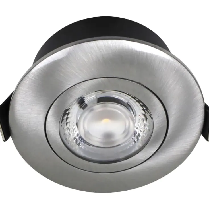 Best Low Profile Flexible udendørs indbygningsspot, Ø7,5 cm, børstet alu, Nordtronic|Udendørs Spots