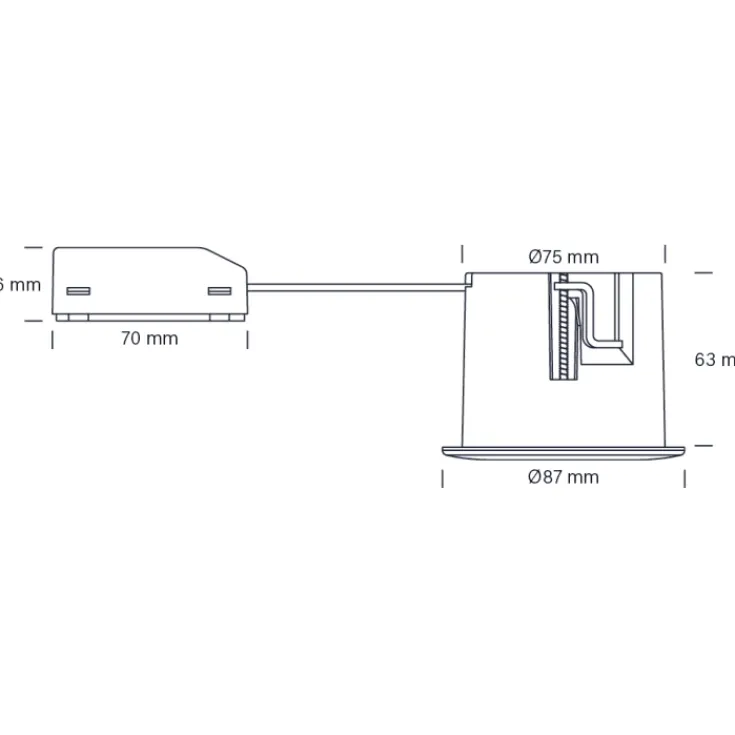 Clearance Quick Install indbygningsspot, GU10, rund, Nordtronic