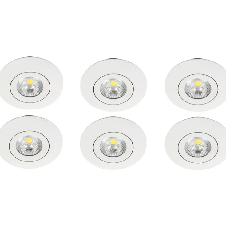 Velia Eco CCT indbygningsspot, 6-pak Nordtronic