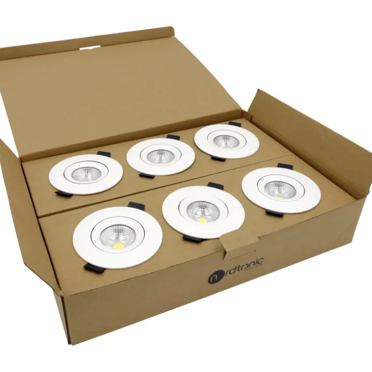 Velia Eco CCT indbygningsspot, 6-pak Nordtronic