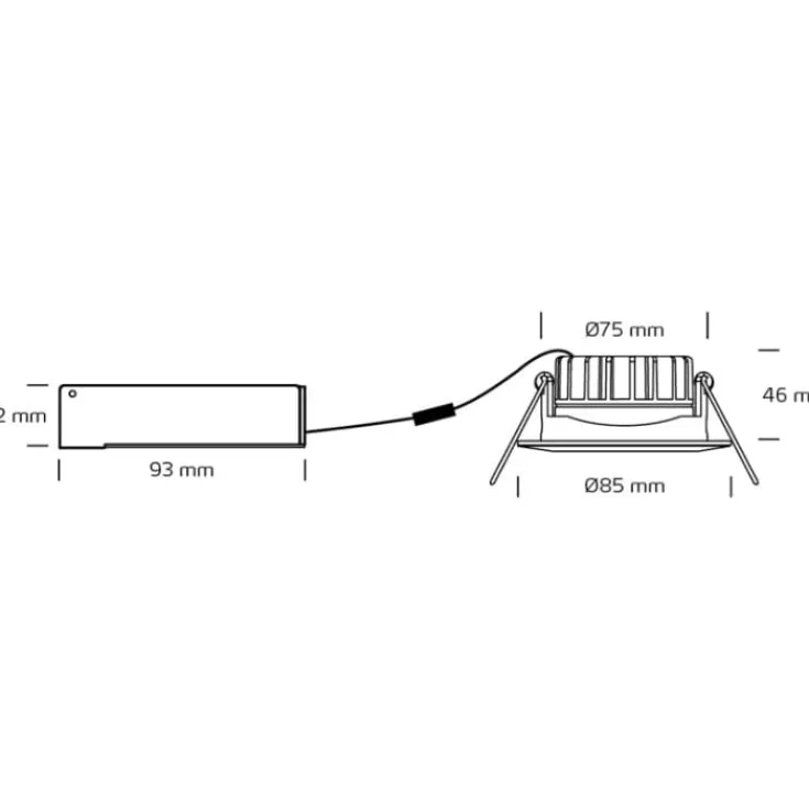 Online Velia Low Profile indbygningsspot, , 2700K Indbygningsspots|Nordtronic