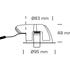 Hot Velia Pro Large indbygningsspot, 1800-3000K, hvid Indbygningsspots|Nordtronic