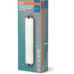 Best Cylinder spejllampe, 32 cm, krom Spejllamper