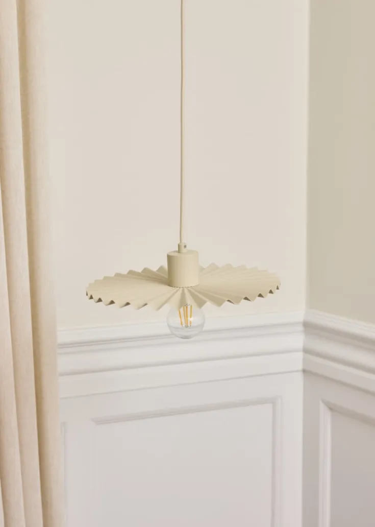 Outlet Decor Plissee pendel, beige Loftlamper