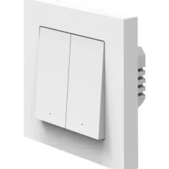 Outlet Smart+ Wifi Matter afbryder, 2-knap, hvid Afbrydere