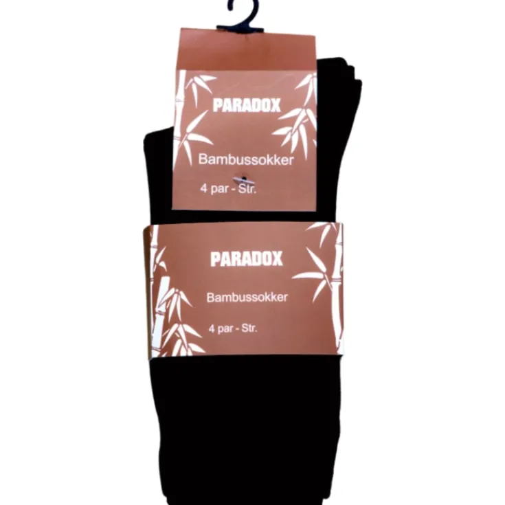 Clearance Paradox bambussokker 4-pak, sort, str. Strømper & Sokker