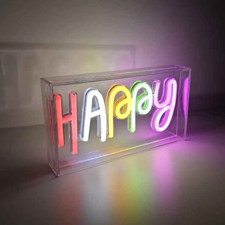 Hot Happy neonskilt Neonskilte