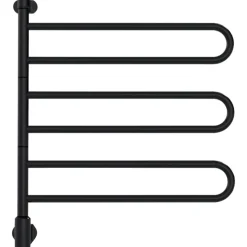 Hot Flex U håndklædetørrer, el, 65,4x75 cm, sort Håndklædetørrer