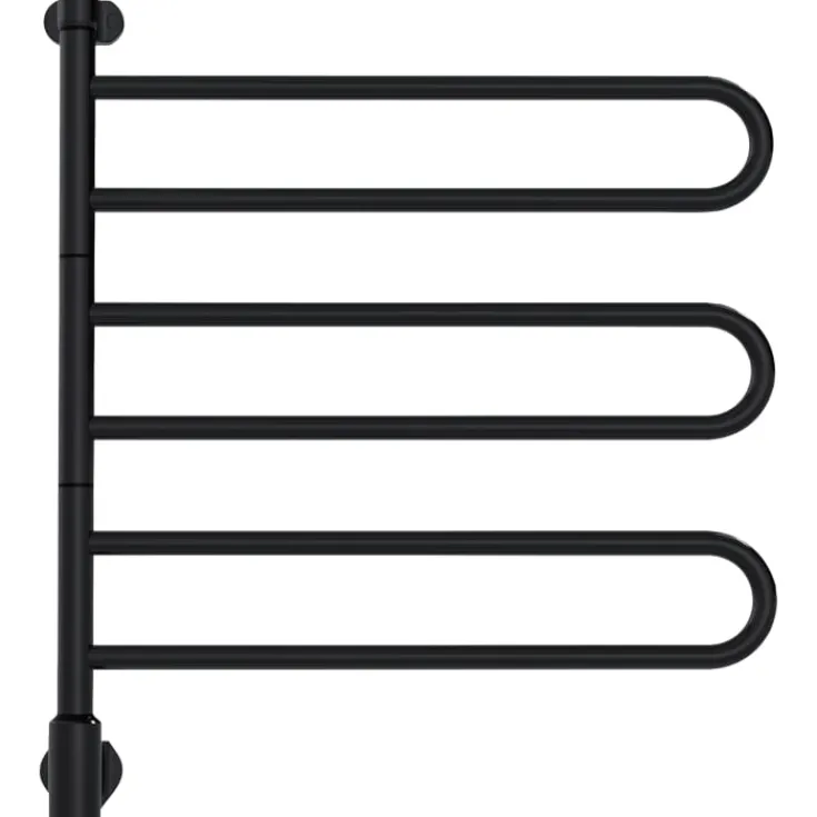 Hot Flex U håndklædetørrer, el, 65,4x75 cm, sort Håndklædetørrer