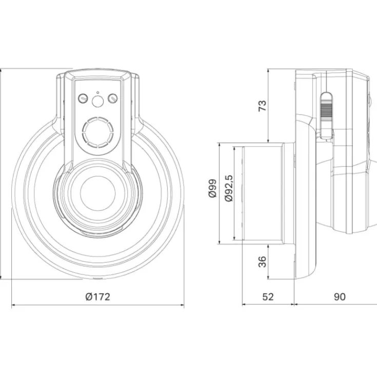 New Passad 31 badventilator, fugtstyring, sensor, Ø100 mm, hvid Badeværelsesventilatorer