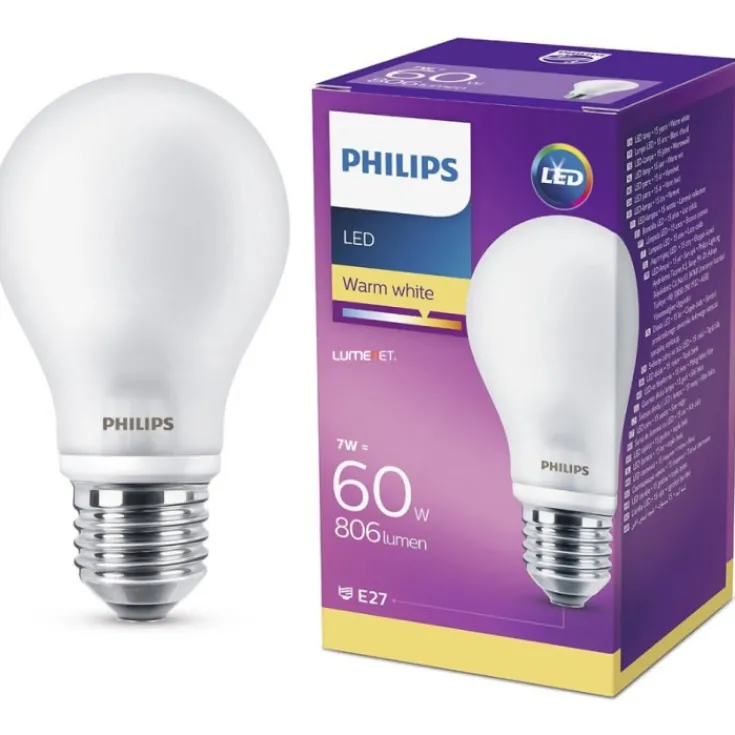 Hot Classic E27 standardpære, 2700K, Philips