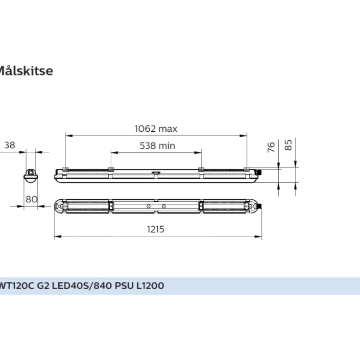 Best CoreLine WT120C LED loftarmatur 120 cm, Led Armaturer|Philips
