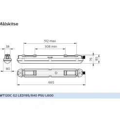 Clearance CoreLine WT120C LED loftarmatur 60 cm, Led Armaturer|Philips