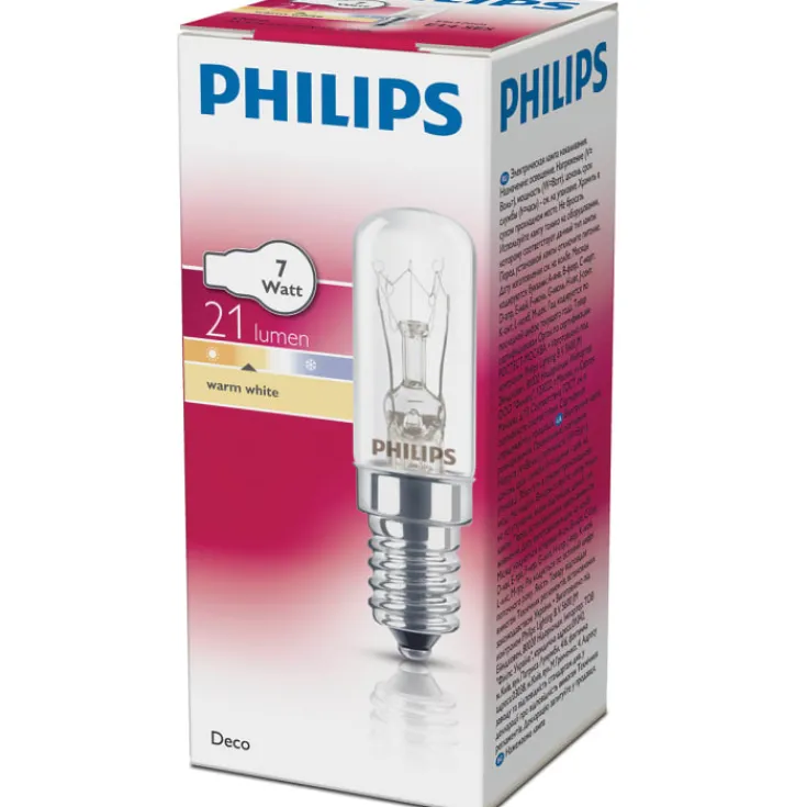 E14 glødepære rørformet, 7W, 2700K Glødepærer|Philips