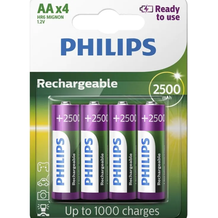 Best genopladelige AA batterier, 4 stk. Batterier