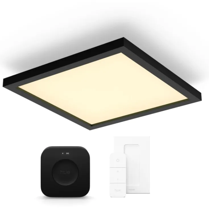Discount Philips Hue Aurelle LED panel, sort, 30x30 cm, startsæt Indendørs Belysning