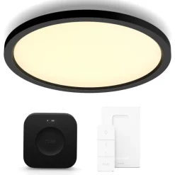 Outlet Philips Hue Aurelle plafond, sort, startsæt Indendørs Belysning