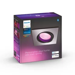 New Centura indbygningsspot, firkantet, aluminium Philips Hue|Philips Hue