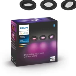 Best Centura indbygningsspot, sort, 3-pak Philips Hue|Philips Hue