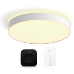 Best Philips Hue Enrave plafond, hvid, Ø55 cm, startsæt Indendørs Belysning