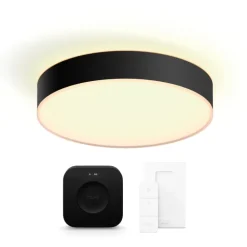 Clearance Philips Hue Enrave plafond, sort, Ø38 cm, startsæt Indendørs Belysning