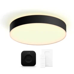 Clearance Philips Hue Enrave plafond, sort, Ø42 cm, startsæt Indendørs Belysning