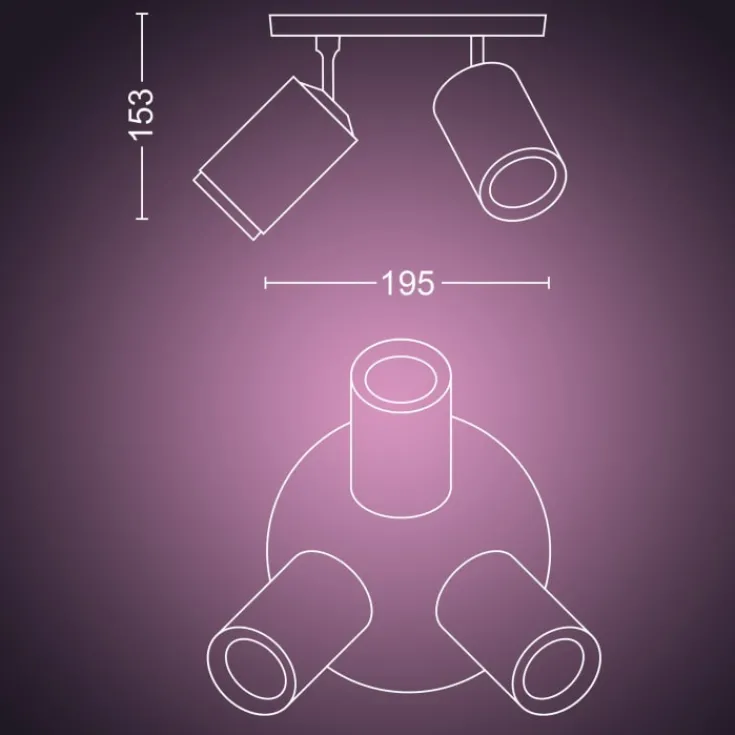 Fugato spotlampe, Philips Hue|Loftlamper