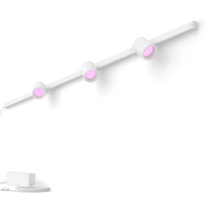 Sale Perifo strømskinnesæt til væg, 3 skinnespots, Philips Hue|Philips Hue