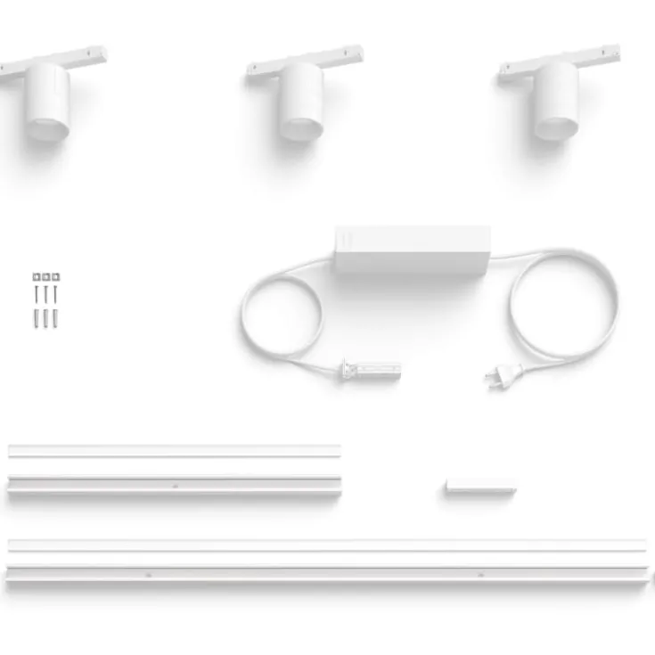 Sale Perifo strømskinnesæt til væg, 3 skinnespots, Philips Hue|Philips Hue
