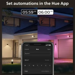 Resonate udendørs væglampe, sort Philips Hue|Philips Hue