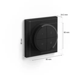 Tap Dial vægkontakt, sort, 2-pak Philips Hue|Lysdæmpere
