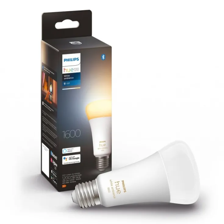 Discount White Ambiance E27 standardpære, 2200K-6500K, 13,5W Lyskilder|Philips Hue