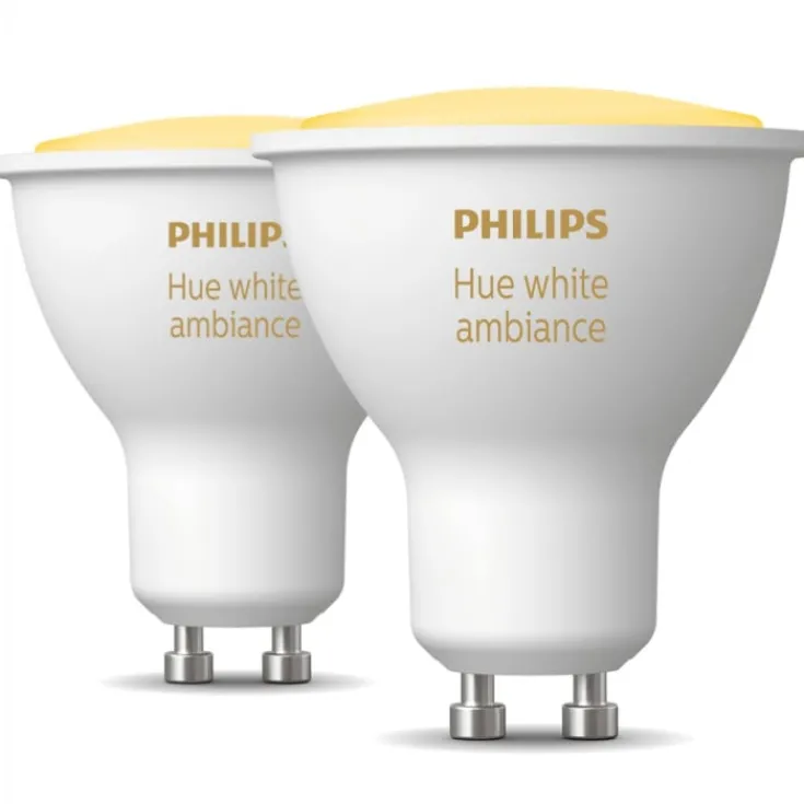 Discount White Ambiance GU10 spotpære, 2000K-6500K, 4,2W, 2-pak Lyskilder|Philips Hue