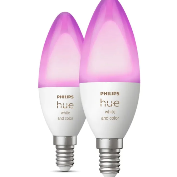 Best White Color Ambiance E14 kertepære, 2000K-6500K, 4W, 2-pak Lyskilder|Philips Hue
