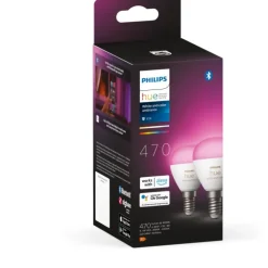 Best White Color Ambiance E14 kronepære, 2000K-6500K, 5,1W, 2-pak Lyskilder|Philips Hue