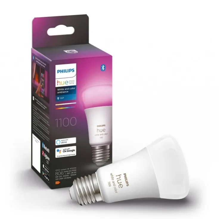 Best White Color Ambiance E27 standardpære, 2000K-6500K, 9W Lyskilder|Philips Hue